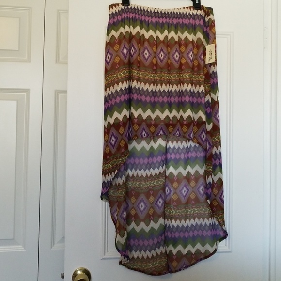 Forever 21 Dresses & Skirts - Forever 21 High-Low Boho Aztec Print Skirt, NWT